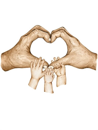 Morföräldrar till 3 barnbarn (Färg) - Poster